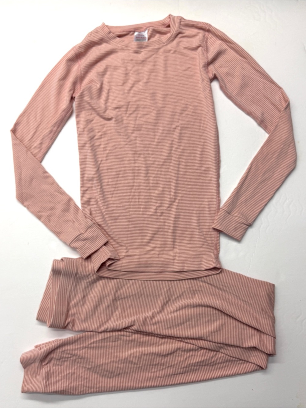 Hanna Andersson HannaSoft Long Sleeve Tencel Pajama Set Blush Pink Stripe